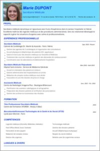 Exemple CV Secrétaire Médicale Gratuit : Guide et conseils pour écrire