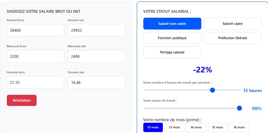 salaire 3200 euros brut en net
