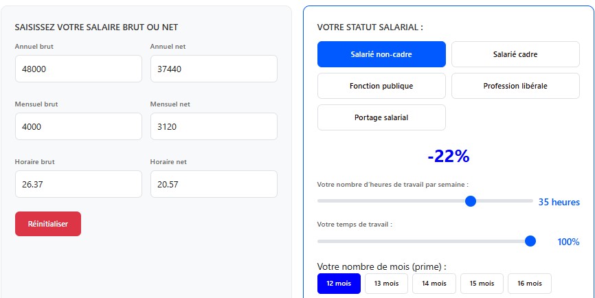salaire 4000 euros brut en net