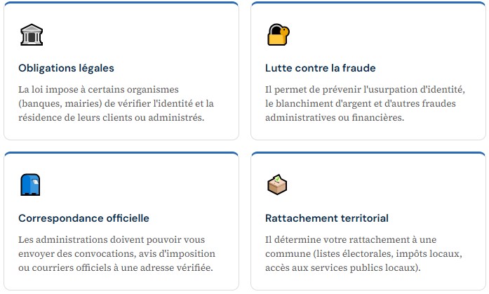 Justificatif de domicile exemple