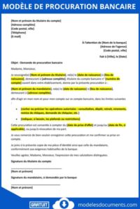 Modèle de procuration bancaire : guide complet et exemple