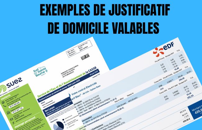 exemples de justificatif de domicile