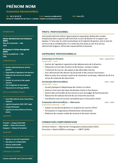 CV de modele moderne