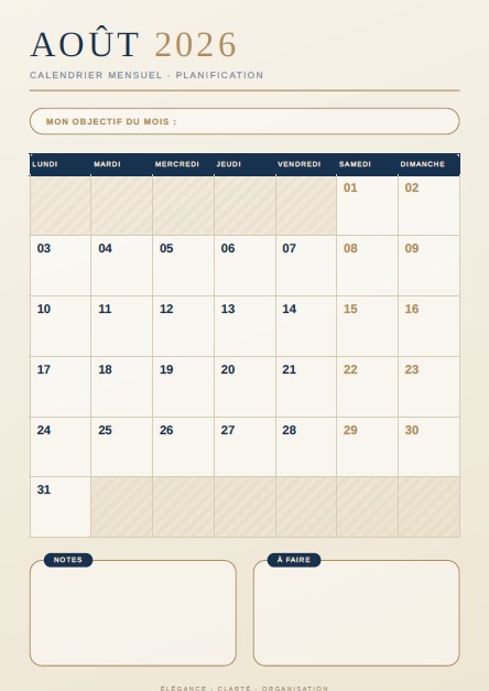 calendrier de aout 2026