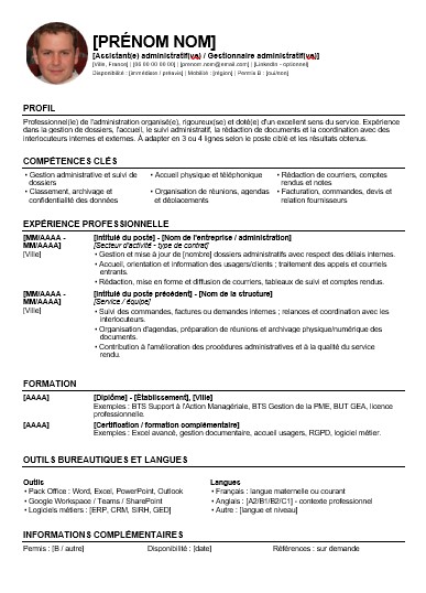 modele cv de classique