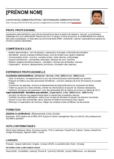 modele de cv a ATS